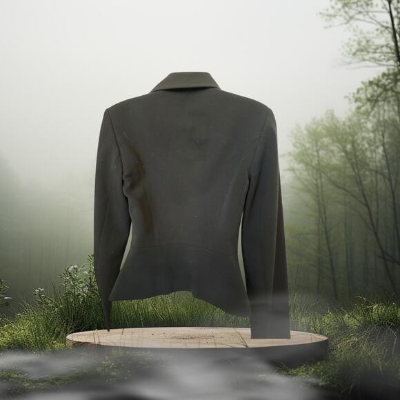 Parallel Black Asymmetrical Zip Moto Blazer Jacket Size 8 - Picture 7 of 7